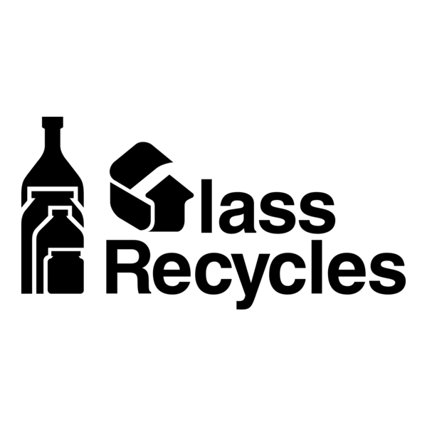 Glass Recycles Logo PNG Vector