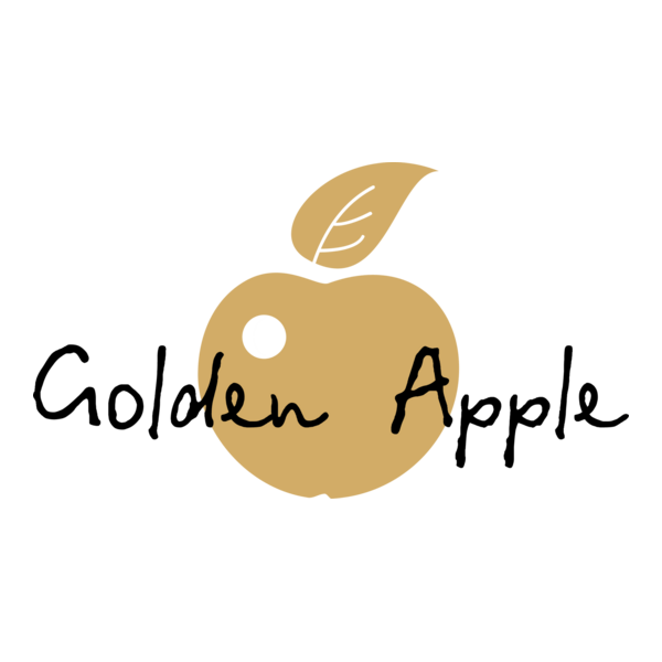 Golden Apple Logo PNG Vector