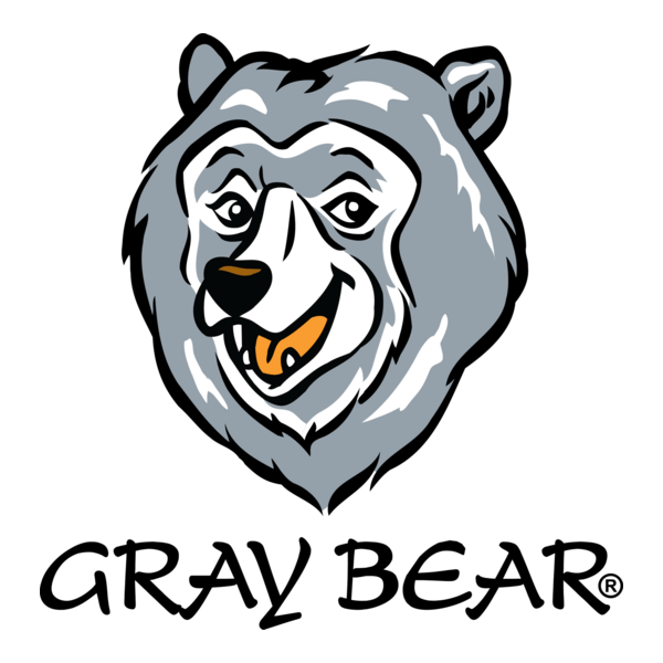 Gray Bear Logo PNG Vector