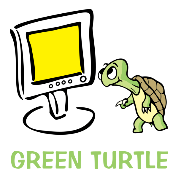 Green Turtle Logo PNG Vector