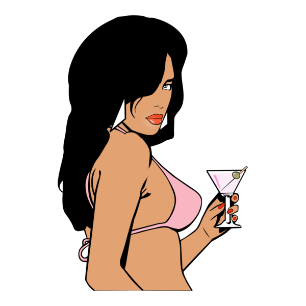 GTA Vice City Woman Logo PNG Vector