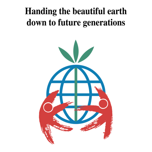 Handing the beautiful earth Logo PNG Vector