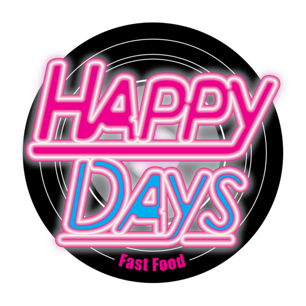 Happy Days Fast Food Logo PNG Vector