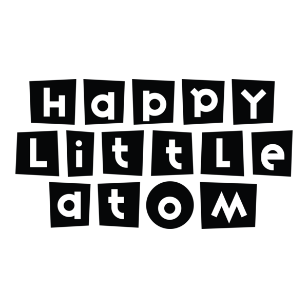 Happy Little Atom Logo PNG Vector