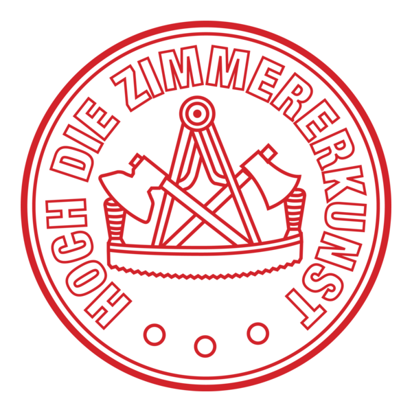 Hoch Die Zimmererkunst Red Logo PNG Vector