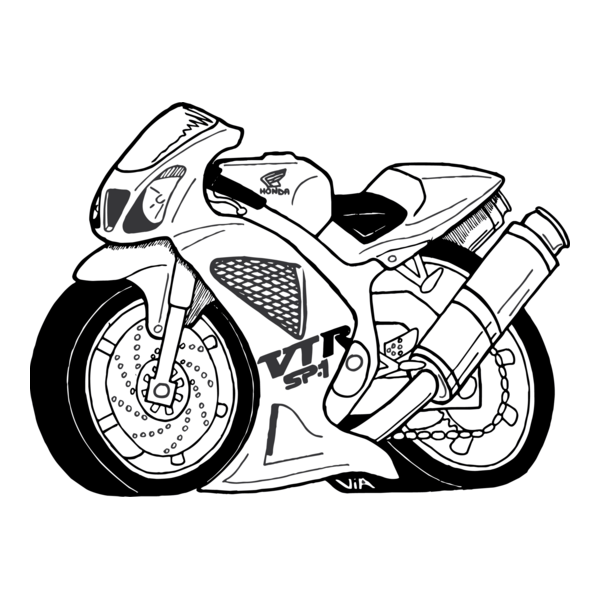 Honda VTR caricature Logo PNG Vector