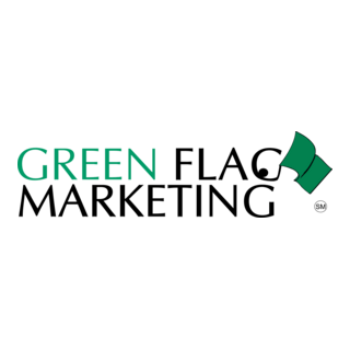 Green Flag Marketing Logo PNG Vector