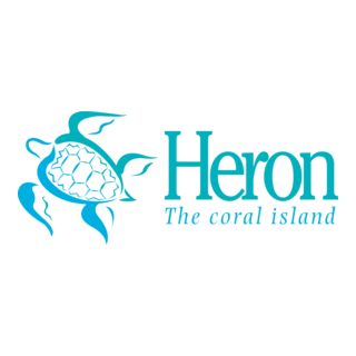 Heron The coral island Logo PNG Vector