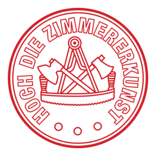 Hoch Die Zimmererkunst Red Logo PNG Vector