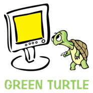 Green Turtle Logo PNG Vector