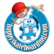 Happy Skateboarding Logo PNG Vector