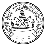 Hoch Die Zimmererkunst Black Destroy Logo PNG Vector