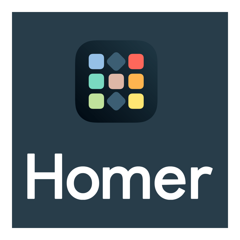 Homer Vertical White Logo PNG Vector