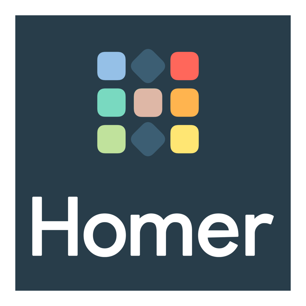 Homer Vertical White Logo PNG Vector