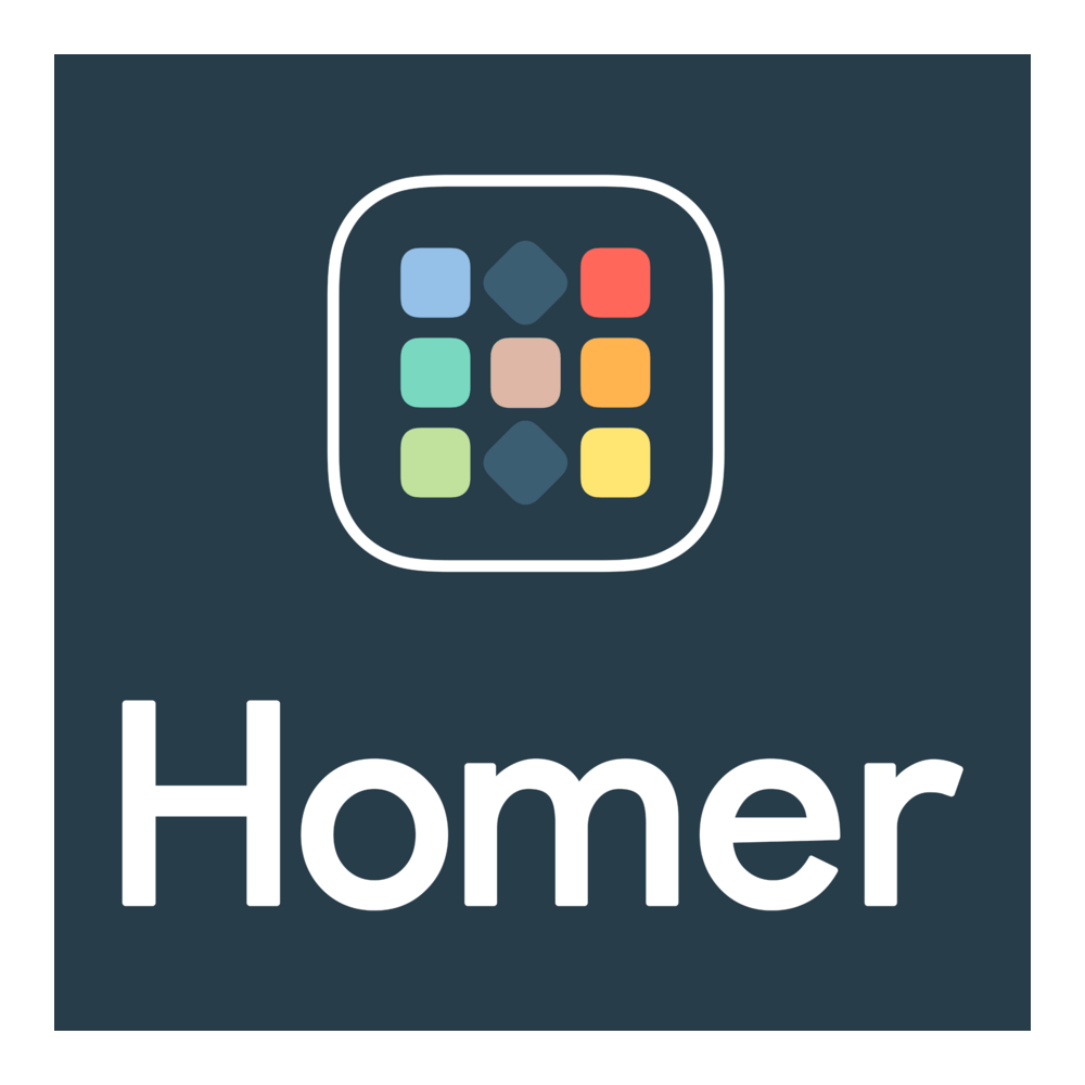 Homer Vertical White Logo PNG Vector