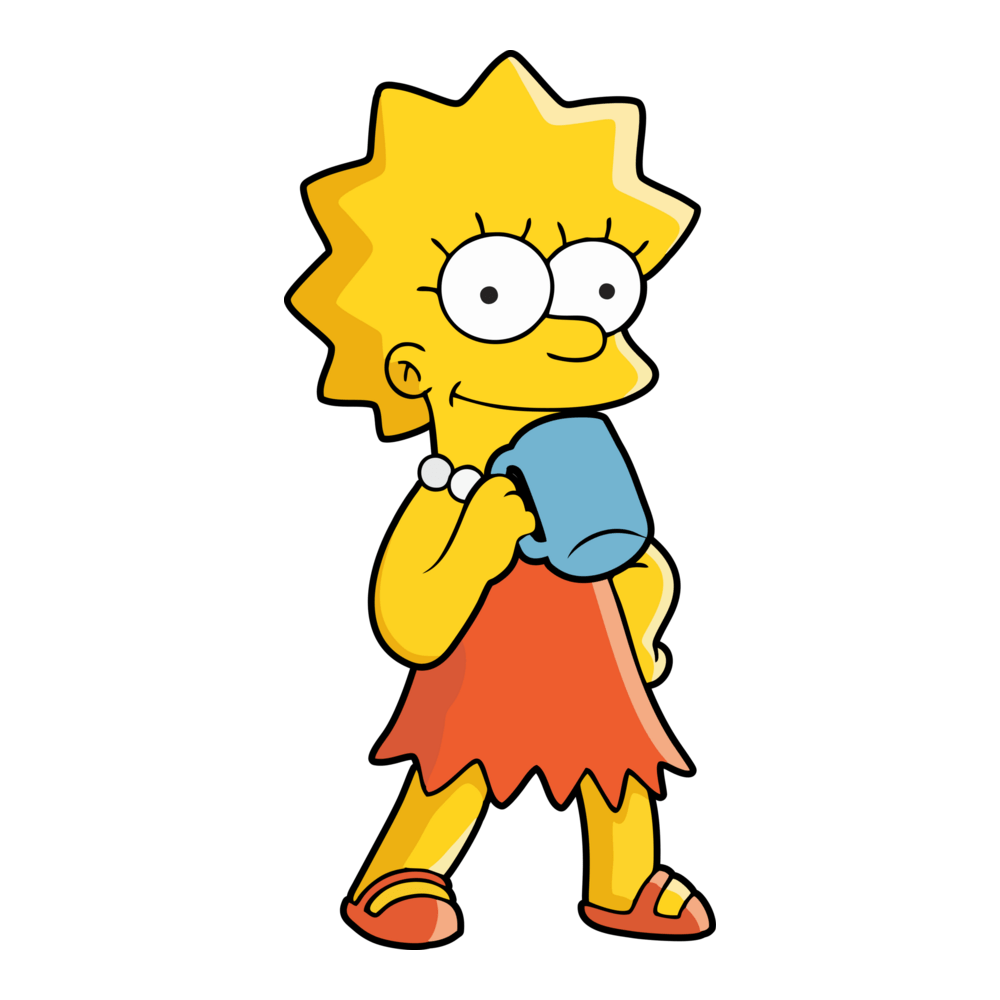 Lisa simpsons tomando café Logo PNG Vector