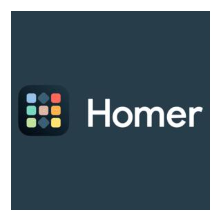 Homer Horizontal White Logo PNG Vector