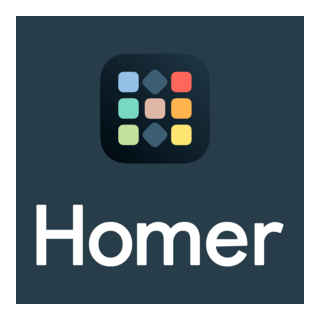 Homer Vertical White Logo PNG Vector