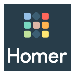 Homer Vertical White Logo PNG Vector