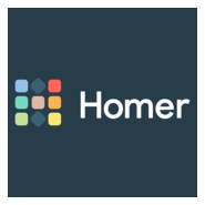 Homer Horizontal White Logo PNG Vector