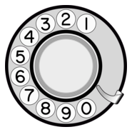 Rotary Phone Dialer Logo PNG Vector