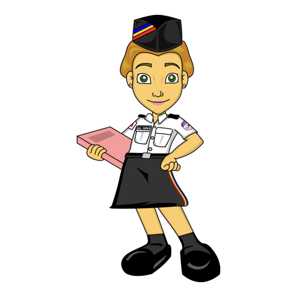 Aluna Nina - Mascote do Colégio Tiradentes da PMMG Logo PNG Vector