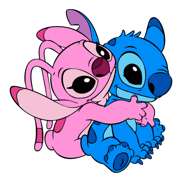 Angel hugging stitch Logo PNG Vector