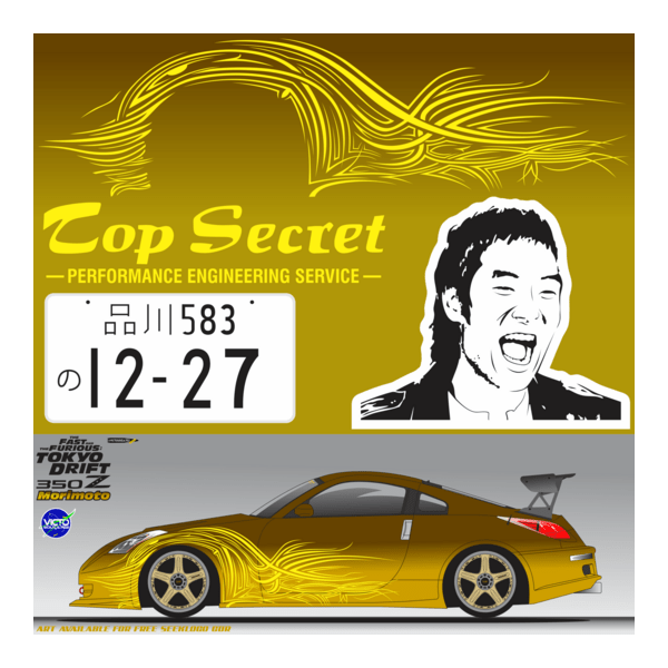 ARTE DECAL 350z Morimoto Velozes e Furiosos TD Logo PNG Vector