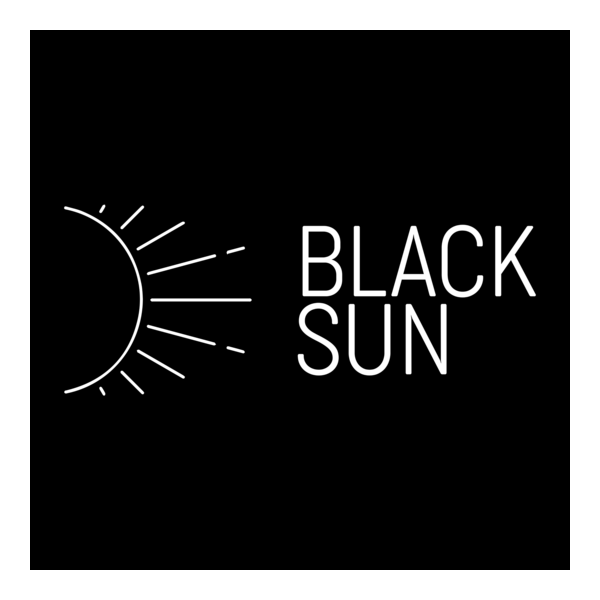 Black Sun Cloud Storage Logo PNG Vector
