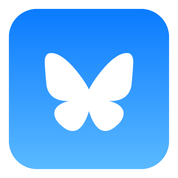 Bluesky White Logo PNG Vector