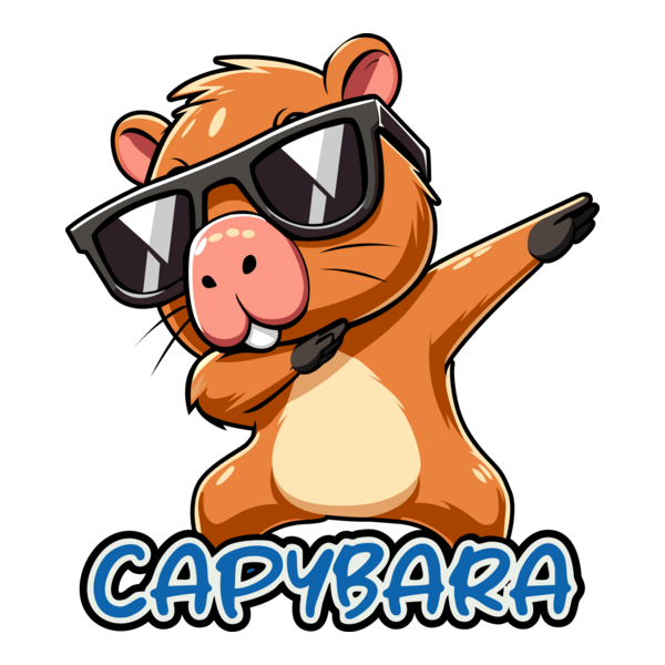 Capybara Glasses Logo PNG Vector