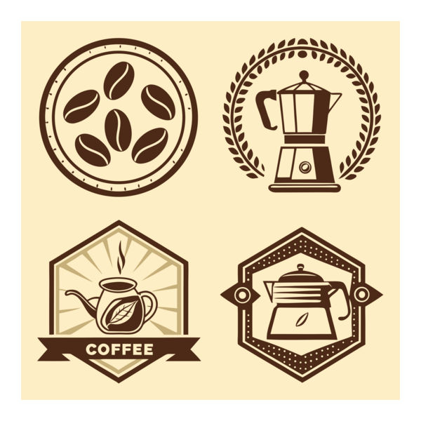 coffee shop vintage style Logo PNG Vector