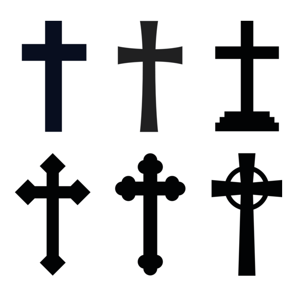 Cross silhouette Logo PNG Vector