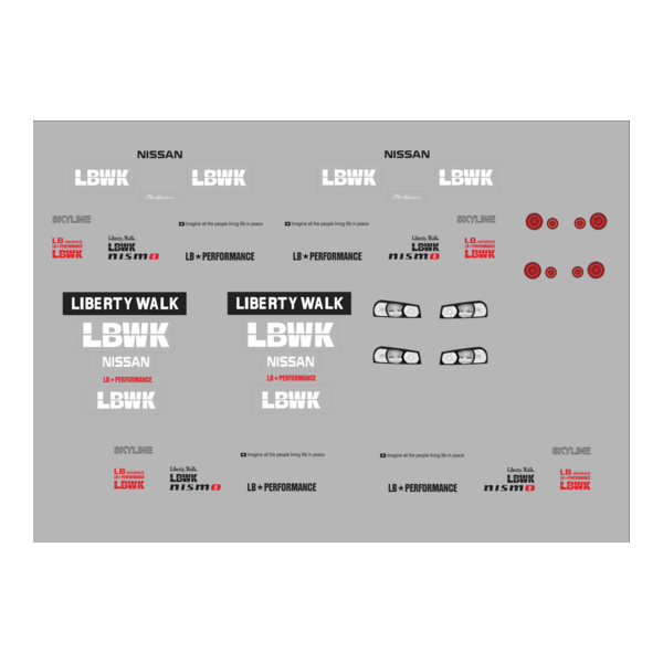 decal LB-ER34 Super Silhouett white HW Logo PNG Vector