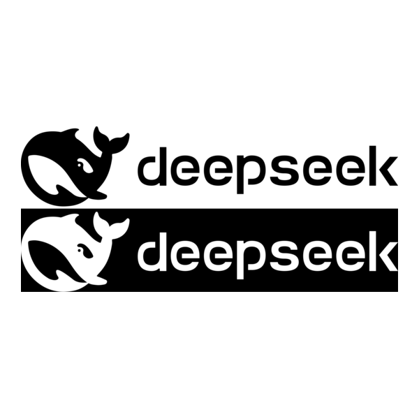 DeepSeek AI Black White Logo PNG Vector (EPS) Free Download