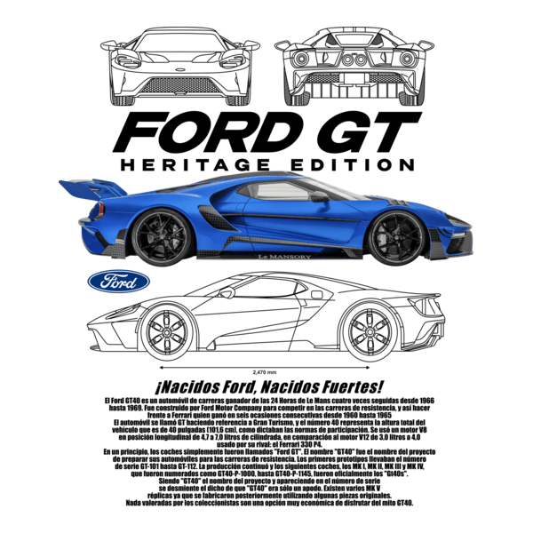 Ford GT Logo PNG Vector