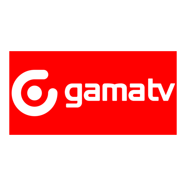 Gama tv horizontal fondo rojo Logo PNG Vector