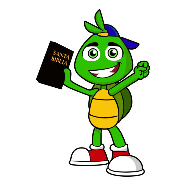 Gorgui la tortuga con Biblia Logo PNG Vector