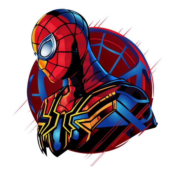 Iron Spiderman Logo PNG Vector