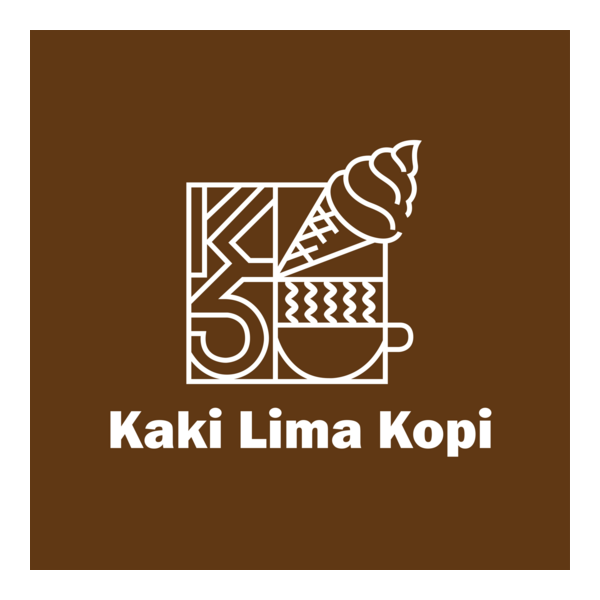 Kaki Lima Kopi Logo PNG Vector