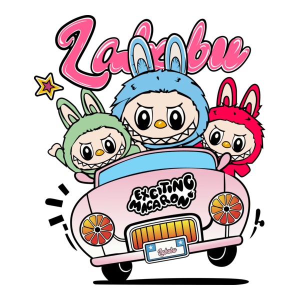 Labubu at car Logo PNG Vector