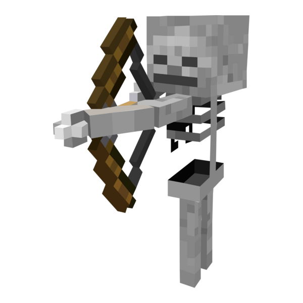 Minecraft Skeleton Sniper Logo PNG Vector