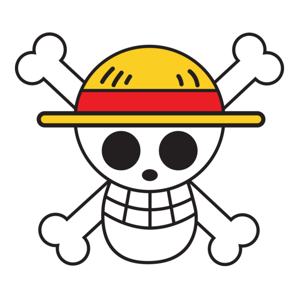 One Piece Skull Logo PNG Vector