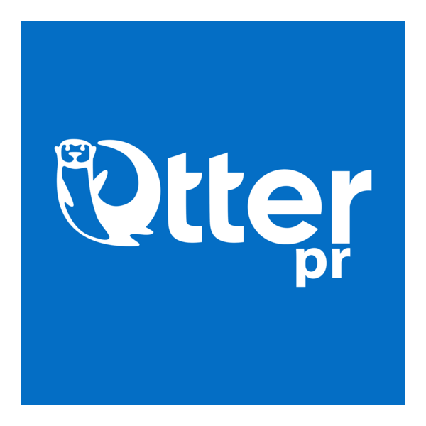 Otter Public Relations White Logo PNG Vector