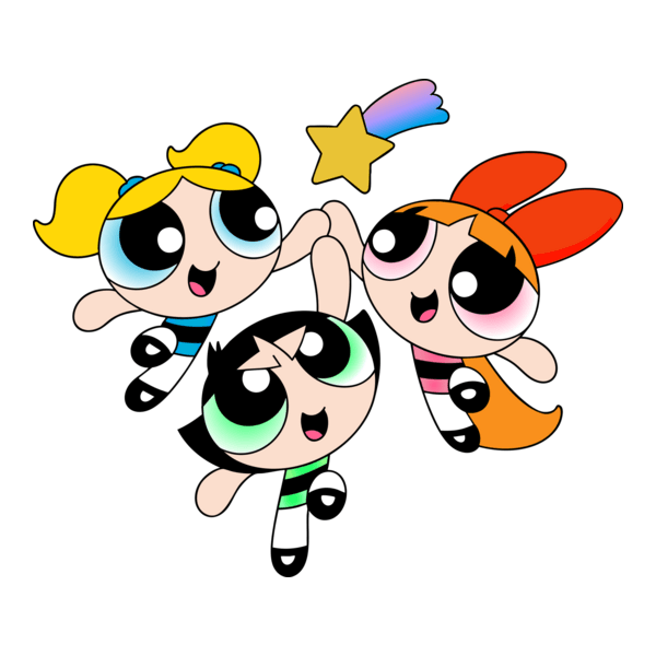 Powerpuff girls Chasing Stars Logo PNG Vector