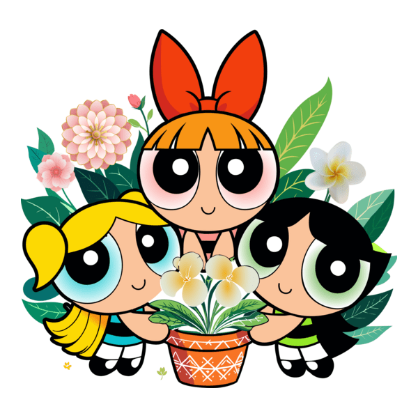 Powerpuff girls plants Logo PNG Vector