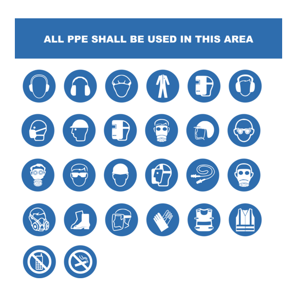 PPE SAFETY SIGN Logo PNG Vector