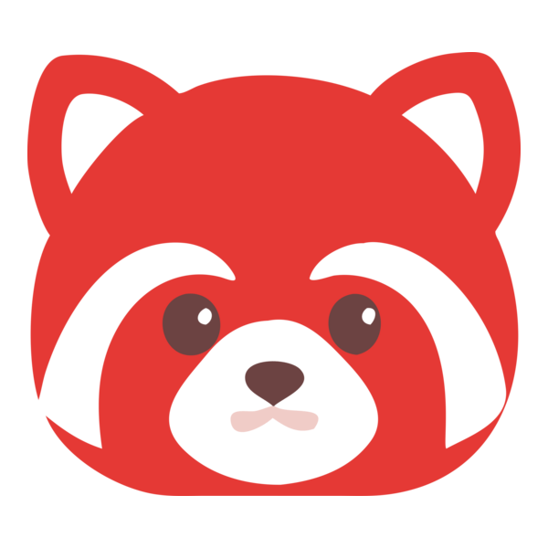 Red Panda AI Logo PNG Vector