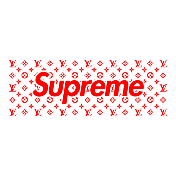 Supreme Louis Vuitton Sticker Logo PNG Vector