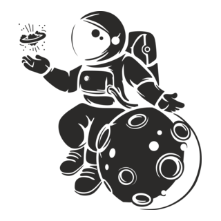 Astronauta galaxy Logo PNG Vector